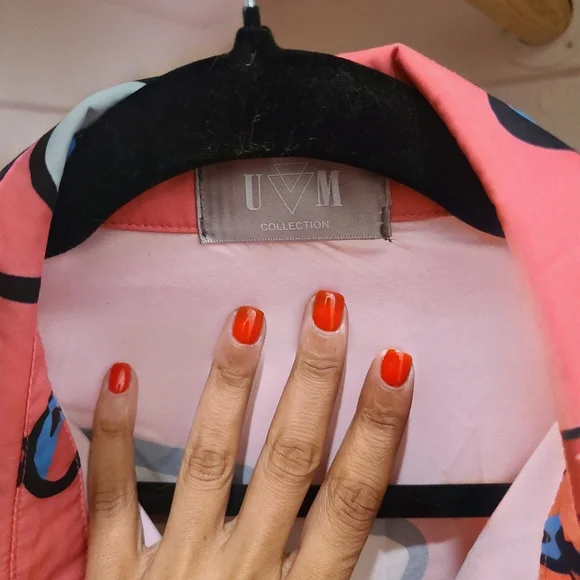 JM Collection Pink Graphic Shirt Dress - Picture 3 of 4